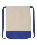 Liberty Bags 8876 10 Ounce Cotton Canvas Contrast  NATURAL/ ROYAL