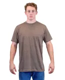 Tultex 241 Unisex Ultra Blend Poly-Rich Tee in Heather brown