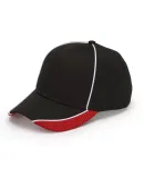 First String Cap in Black/ red/ wht