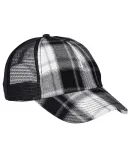 Vibe Cap WHITE/ BLK PLAID