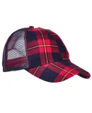 Vibe Cap RED/ NAVY PLAID