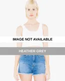American Apparel 8384W Ladies' Cotton Spandex Crop Heather Grey
