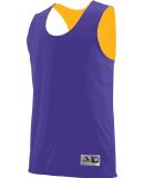 Augusta Sportswear 148 Reversible Wicking Tank in Purple/ gold