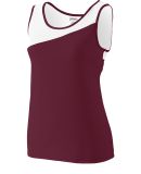 Augusta Sportswear 354 Women's Accelerate Jersey in Maroon/ white