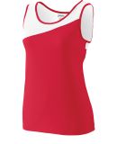 Augusta Sportswear 354 Women's Accelerate Jersey in Red/ white