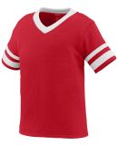 Augusta Sportswear 362 Toddler Sleeve Stripe Jerse in Red/ white