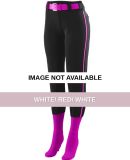 Augusta Sportswear 1248 Women's Low Rise Collegiat White/ Red/ White