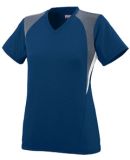 Augusta Sportswear 1296 Girls' Mystic Jersey in Navy/ graphite/ white