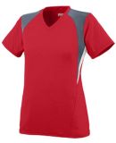 Augusta Sportswear 1296 Girls' Mystic Jersey in Red/ graphite/ white