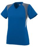 Augusta Sportswear 1296 Girls' Mystic Jersey in Royal/ graphite/ white