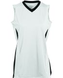 Augusta Sportswear 1355 Women's Tornado Jersey in White/ black/ white