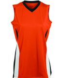 Augusta Sportswear 1355 Women's Tornado Jersey in Orange/ black/ white