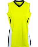 Augusta Sportswear 1355 Women's Tornado Jersey in Power yellow/ black/ white