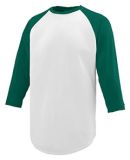 Augusta Sportswear 1506 Youth Nova Jersey in White/ dark green