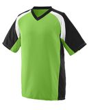 Augusta Sportswear 1535 Nitro Jersey in Lime/ black/ white