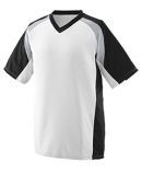 Augusta Sportswear 1535 Nitro Jersey in White/ black/ silver grey