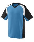 Augusta Sportswear 1536 Youth Nitro Jersey in Columbia blue/ black/ white
