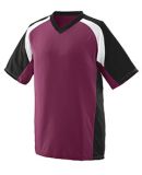 Augusta Sportswear 1536 Youth Nitro Jersey in Maroon/ black/ white