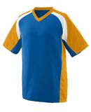 Augusta Sportswear 1536 Youth Nitro Jersey in Royal/ gold/ white
