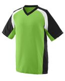 Augusta Sportswear 1536 Youth Nitro Jersey in Lime/ black/ white