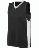 Augusta Sportswear 1714 Women's Block Out Jersey in Black/ white