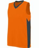 Augusta Sportswear 1714 Women's Block Out Jersey in Power orange/ slate