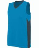 Augusta Sportswear 1714 Women's Block Out Jersey in Power blue/ slate