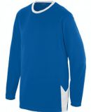 Augusta Sportswear 1718 Youth Block Out Long Sleev ROYAL/ WHITE