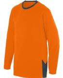 Augusta Sportswear 1718 Youth Block Out Long Sleev PW ORANGE/ SLATE