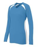Augusta Sportswear 1305 Women's Spike Jersey COLUMB BLUE/ WHT