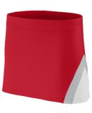 Augusta Sportswear 9205 Women's Cheerflex Skirt in Red/ white/ metallic silver