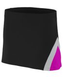 Augusta Sportswear 9205 Women's Cheerflex Skirt in Black/ power pink/ metallic silver