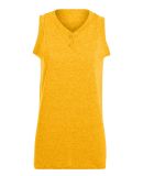 Augusta Sportswear 551 Girls' Sleeveless Two-Butto in Gold