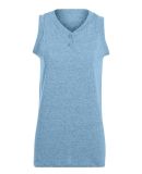 Augusta Sportswear 551 Girls' Sleeveless Two-Butto in Light blue