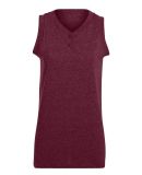 Augusta Sportswear 551 Girls' Sleeveless Two-Butto in Maroon