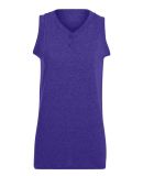 Augusta Sportswear 551 Girls' Sleeveless Two-Butto in Purple