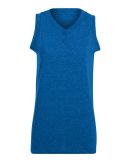 Augusta Sportswear 551 Girls' Sleeveless Two-Butto in Royal