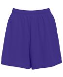 Augusta Sportswear 961 Girls' Wicking Mesh Short in Purple