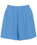 Augusta Sportswear 961 Girls' Wicking Mesh Short in Columbia blue