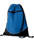 Augusta Sportswear 1920 Tri-Color Drawstring Backp in Royal/ black/ white