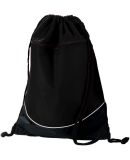 Augusta Sportswear 1920 Tri-Color Drawstring Backp in Black/ black/ white