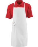 Augusta Sportswear 2070 Long Apron with Pockets WHITE