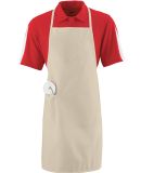 Augusta Sportswear 2070 Long Apron with Pockets NATURAL