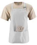 Augusta Sportswear 4250 Medium Length Apron with P in White