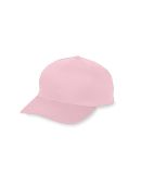 Augusta Sportswear 6206 Youth Six-Panel Cotton Twi in Light pink