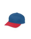 Augusta Sportswear 6206 Youth Six-Panel Cotton Twi in Navy/ red