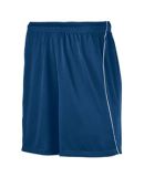 Augusta Sportswear 461 Youth Wicking Soccer Short  in Navy/ white