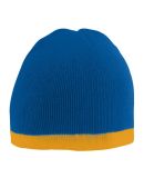 Augusta Sportswear 6820 Two-Tone Knit Beanie in Royal/ gold