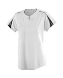 Augusta Sportswear 1225 Women's Diamond Jersey in White/ black