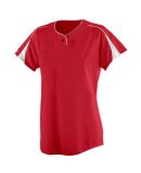 Augusta Sportswear 1225 Women's Diamond Jersey in Red/ white